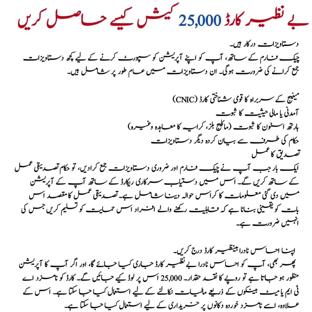 How to Get Ehsaas NADRA Benazir Card for 25000 Cash