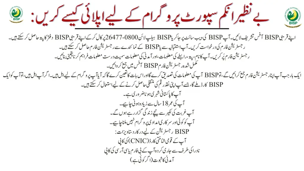 How to Apply for Benazir Income Support Program